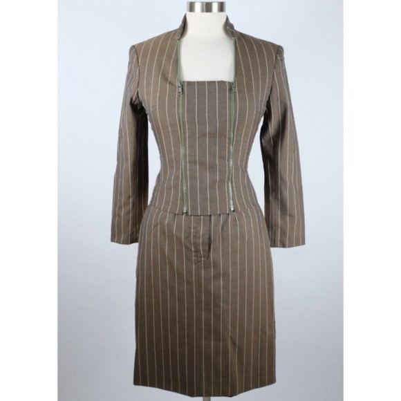 Vintage 90s Christian Dior suit John Galliano 38 US 2 skirt jacket - Picture 4 of 11